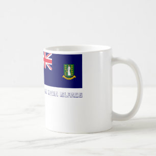 Caneca De Café British Virgin Islands embandeiram com nome