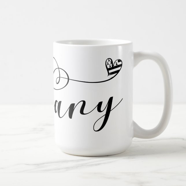 Caneca De Café Brittany Flag in Heart, Breton (Direita)