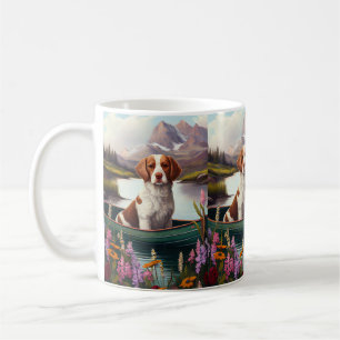 Caneca De Café Brittany Spaniel em uma Pagaia: Uma Aventura Cênic