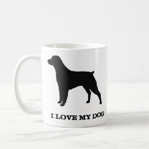 Caneca De Café Brittany Spaniel Raça Silhouettes Personalizada