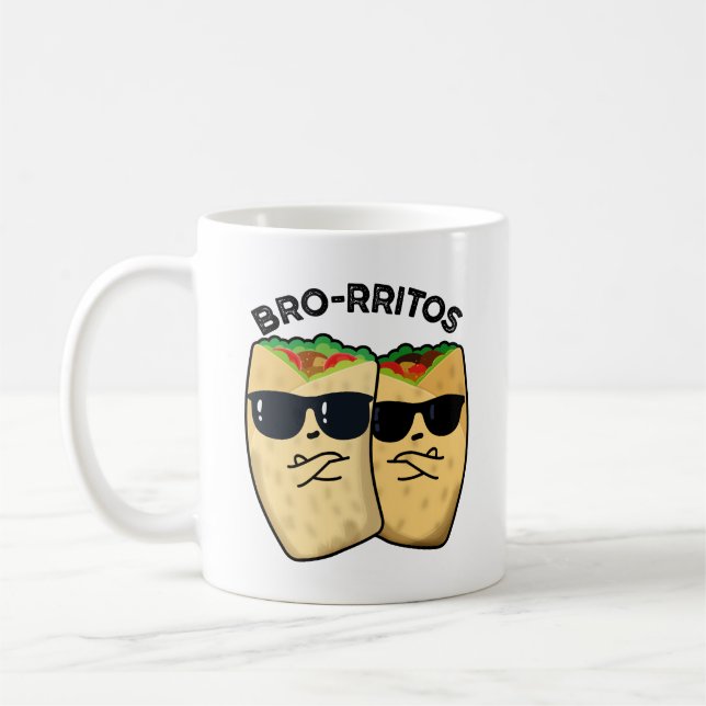 Caneca De Café Bro-ritos Burrito Engraçado (Esquerda)