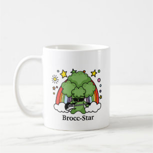 Caneca De Café Broccoli verde Brocc, Rock Star