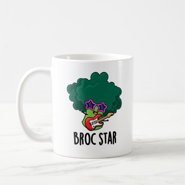 Caneca De Café Brock Star Funny Brocolli Rock Star (Esquerda)