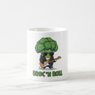Caneca De Café Brócolis toca guitarra