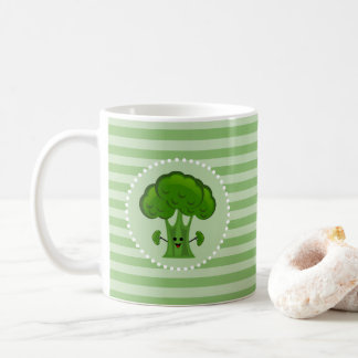 Caneca De Café Brócolis Verde Feliz