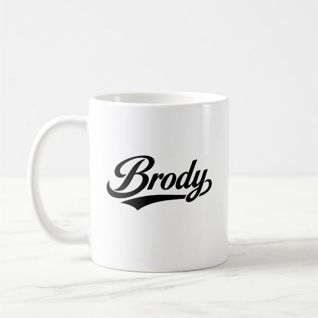 Caneca De Café Brody name first last family gifts (Esquerda)