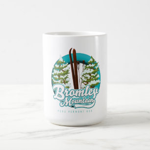 Caneca De Café Bromley Mountain Peru Vermont Ski logotipo america