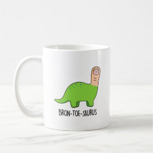 Caneca De Café Bron-toe-saurus Cute Brontossaurus Dinossaur Pun