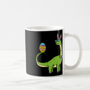 Caneca De Café Brontosaurus Orelhas de Coelho Ovo Dia de Páscoa D