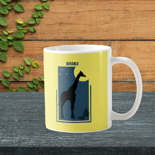 Caneca De Café Bronx Zoo New York Vintage Giraffe