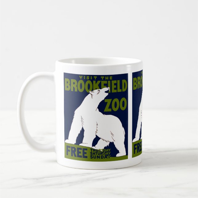 Caneca De Café Brookfield Zoo, Poster do Programa de Arte Federal (Esquerda)