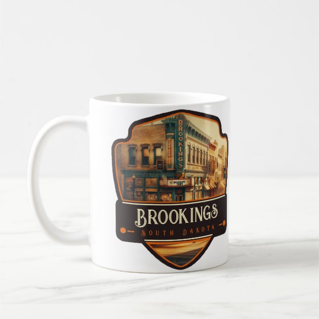 Caneca De Café Brookings, Dakota do Sul | Vintage (Esquerda)