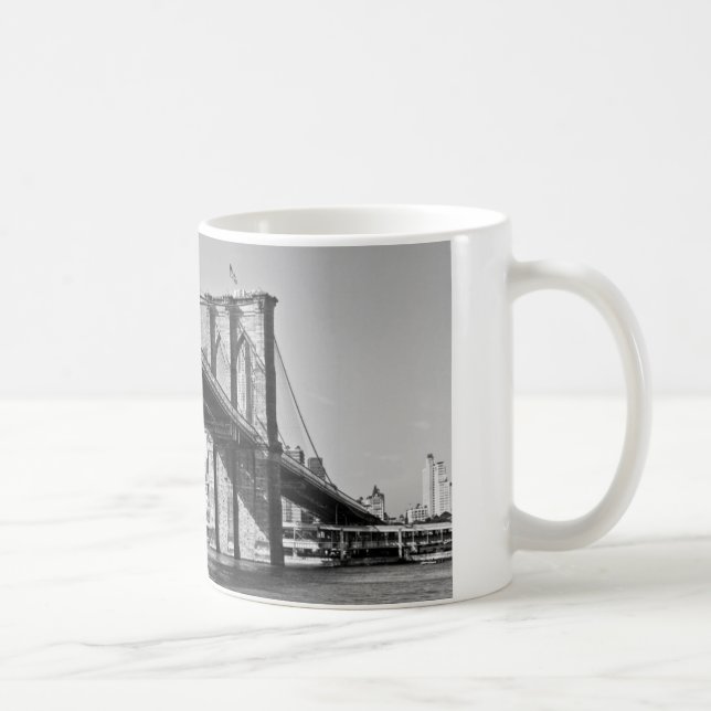 Caneca De Café Brooklyn Bridge Nova Iorque (Direita)