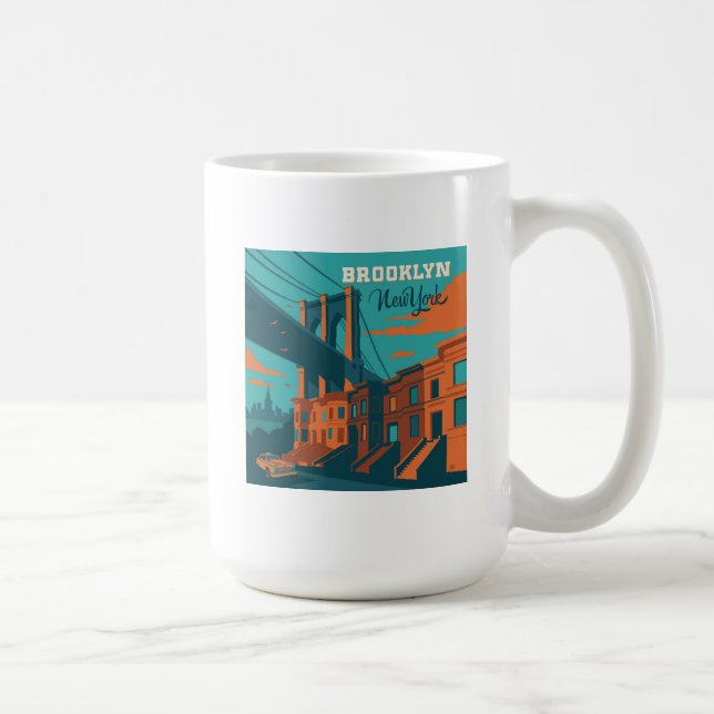 Caneca De Café Brooklyn Nova York (Direita)