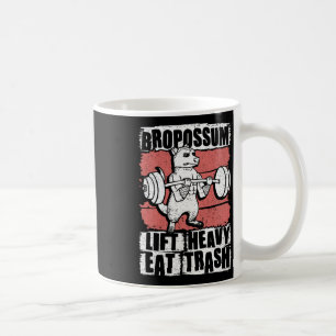 Caneca De Café Bropossum Levanta Pesado Come Lixo Opossum Academi