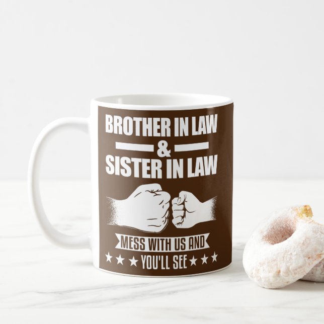 Caneca De Café Brother in law sister in law  (Com Donut)