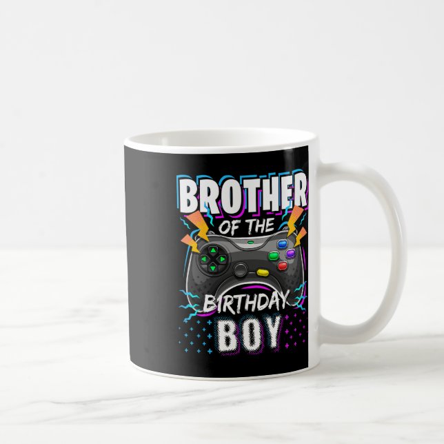 Caneca De Café Brother Of The Birthday Boy Matching Video Game Bi (Direita)