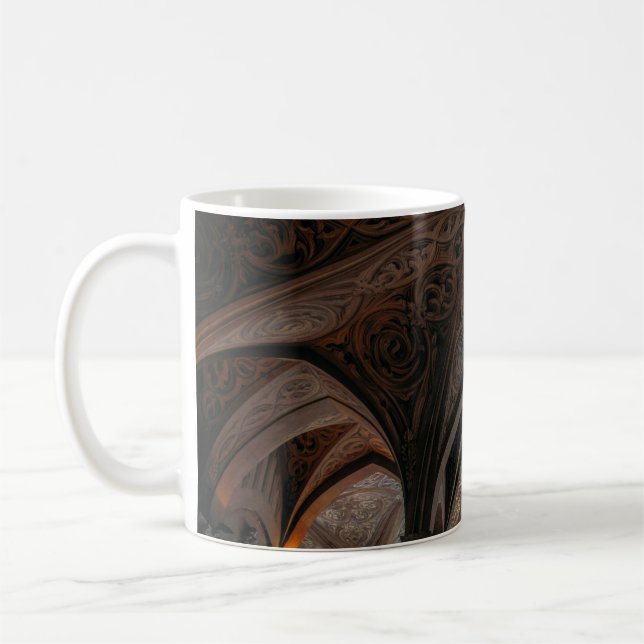 Caneca De Café Brown and black wooden building interior (Esquerda)