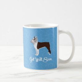 Caneca De Café Brown Boston Terrier fica bem em breve Design