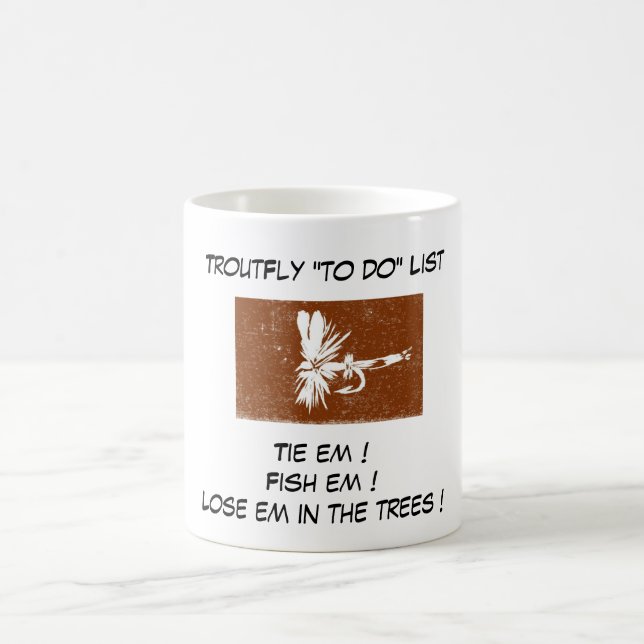 Caneca De Café "Brown Coachman - Trout Fly "To Do List" (Centro)