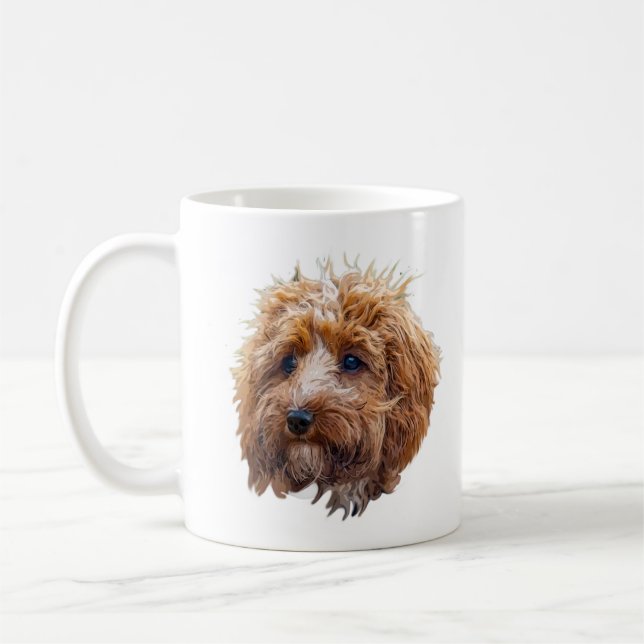 Caneca De Café Brown Cockapoo Coffee Mug (Esquerda)