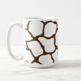 Caneca De Café Brown Giraffe Pattern – Minimal Animal Print