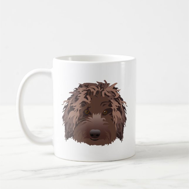 Caneca De Café Brown Labradoodle (Esquerda)