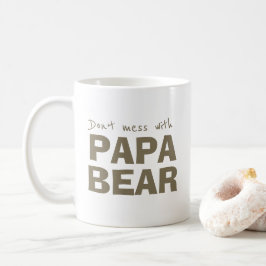Caneca De Café Brown Papa Urso Pai Minimalista Típica Mug
