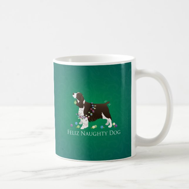 Caneca De Café Brown Springer Spaniel Dog Feliz Naughn (Direita)