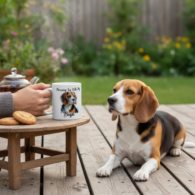 Caneca De Café BROWNS/Branca de Manhã Chá Beagle (Criador carregado)