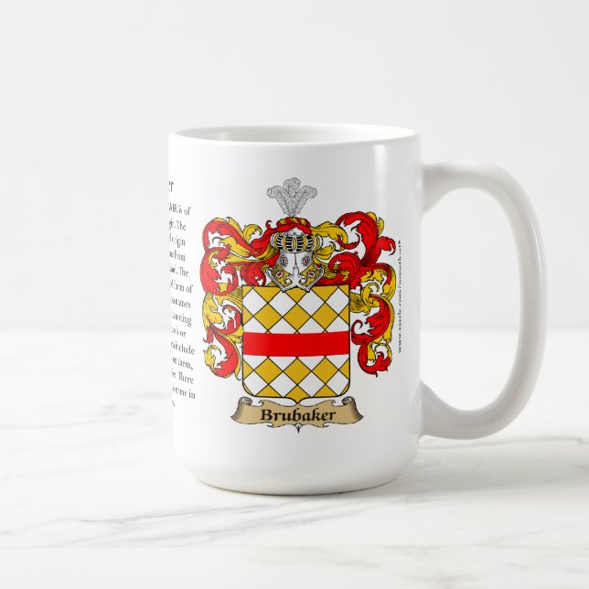 Caneca De Café Brubaker, a origem, o significado e a crista (Direita)