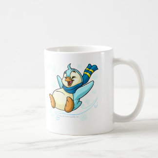 Caneca De Café Bruce azul que desliza através do gelo