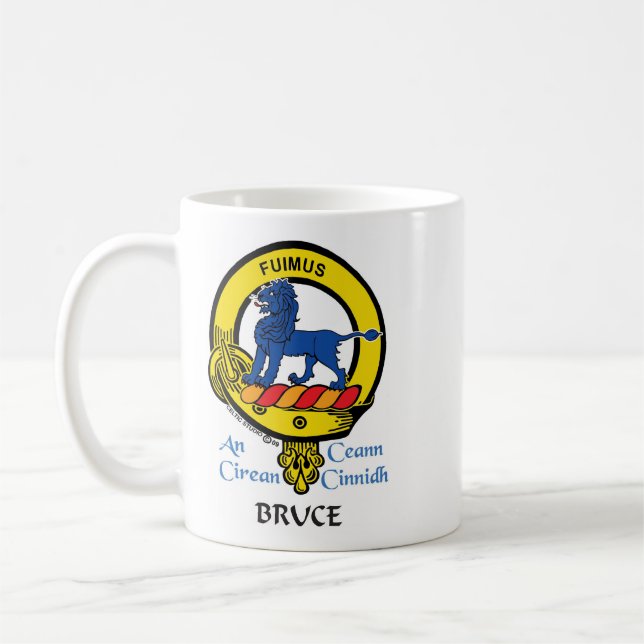 Caneca De Café BRUCE Scottish Clan Crest Mug (Esquerda)