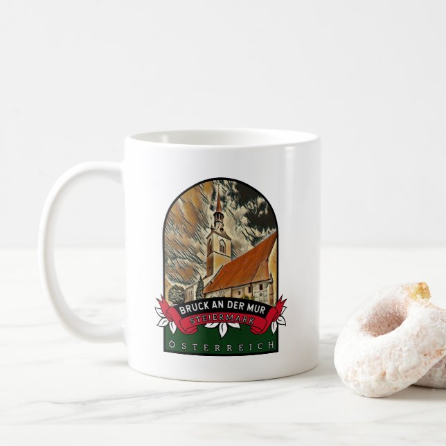 Caneca De Café Bruck an der Mur Steiermark Österreich (Com Donut)