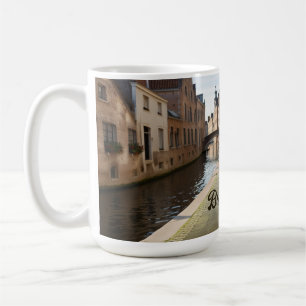 Caneca De Café Bruges Belgium Sketch Medieval  