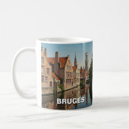 Caneca De Café Bruges Belgium Viagem Souvenir Vintage