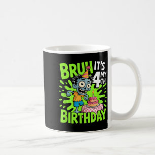 Caneca De Café Bruh 4º Aniversário 4 Anos de Idade Aniversário Ha