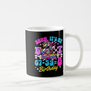 Caneca De Café Bruh 67-59=8 menina unicórnio princesa de 8 anos d