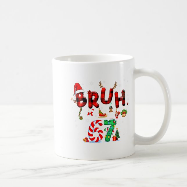 Caneca De Café Bruh 67 Seis Sete 6 7 Meme Natal Cana de Açúcar Li (Direita)