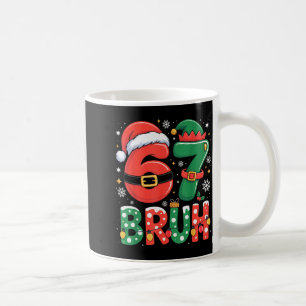 Caneca De Café Bruh 67 Seis Sete 6 7 Meme Natal Engraçado Menino