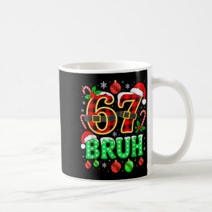 Caneca De Café Bruh 67 Seis Sete 6 7 Meme Natal Engraçado Rapaz G