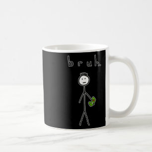 Caneca De Café Bruh Bro Brah Cute Stick Figura Para Jogos De Víde