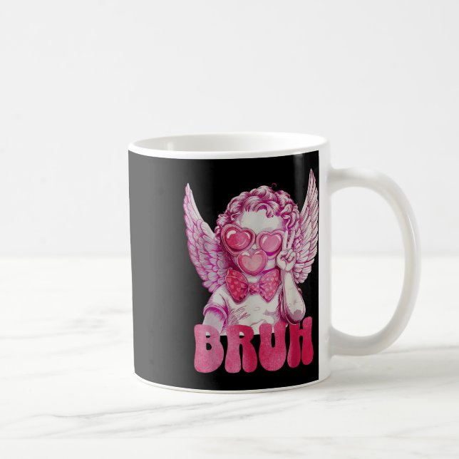 Caneca De Café Bruh Cupid Dia de os namorados Engraçado Sarcástic (Direita)
