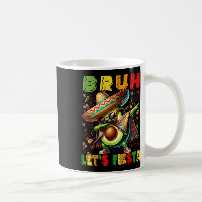 Caneca De Café Bruh Dab Avocado Poncho Permite Fiesta Kids Cinc (Direita)