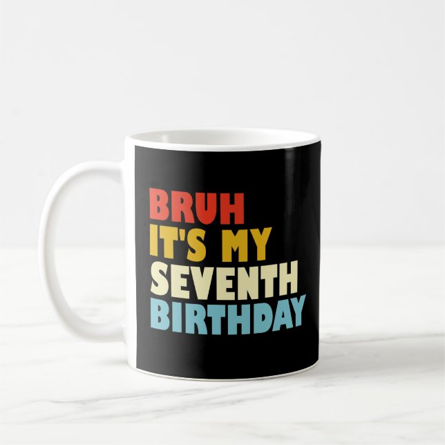 Caneca De Café Bruh, é a minha garotinha de 7 anos (Esquerda)