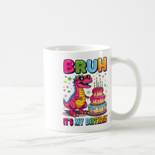 Caneca De Café Bruh É O Meu Dinossauro Bruh Aniversário Engraçado