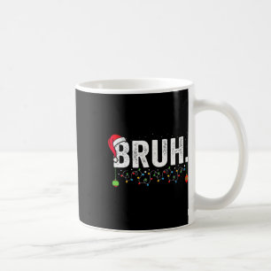 Caneca De Café Bruh engraçado Feliz Natal Família de pijama mascu