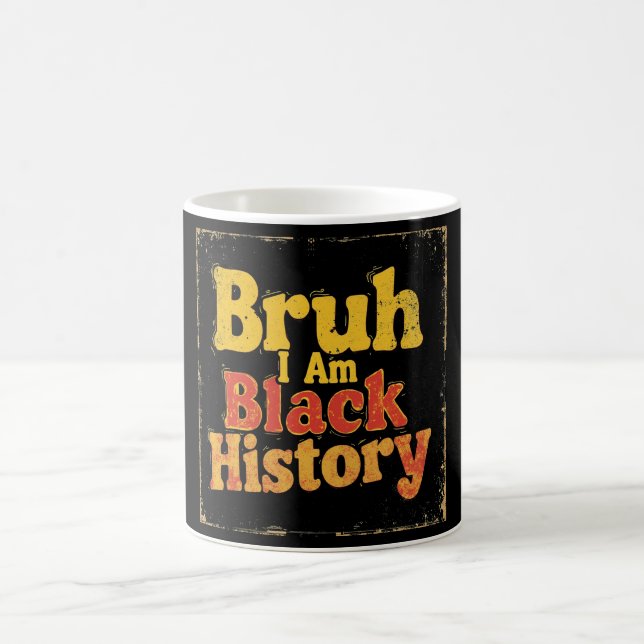 Caneca De Café Bruh, Eu Sou História Negra (Centro)