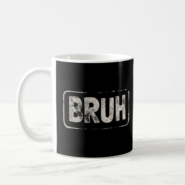 Caneca De Café Bruh Gamer Slang Meme 1 (Esquerda)