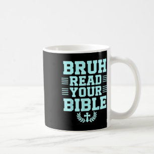 Caneca De Café Bruh leu seu Cristo religioso cristão de Deus Bíbl